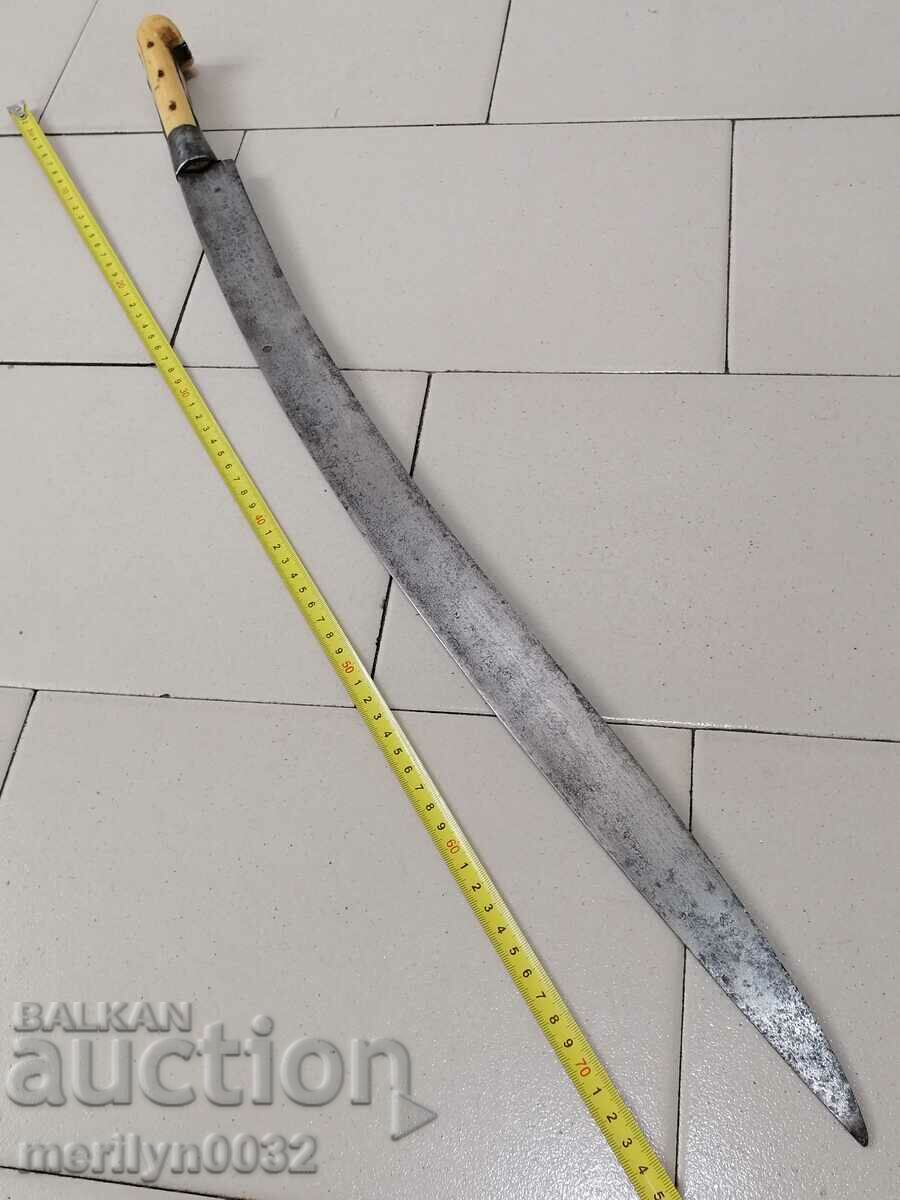 Battle scimitar with stamped ivory karakulak knife saber - 6 Battle scimitar with stamped ivory karakulak knife saber - 6