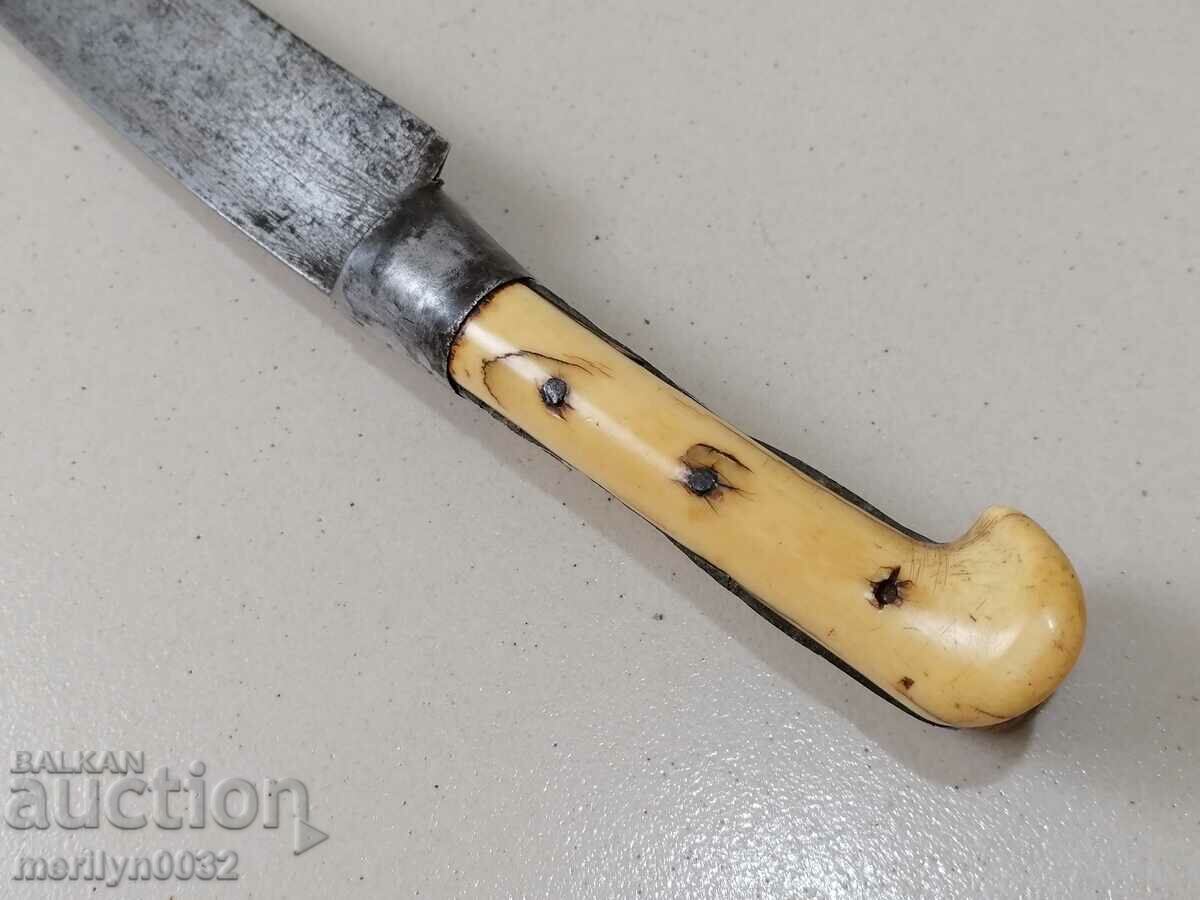 Battle scimitar with stamped ivory karakulak knife saber - 7 Battle scimitar with stamped ivory karakulak knife saber - 7