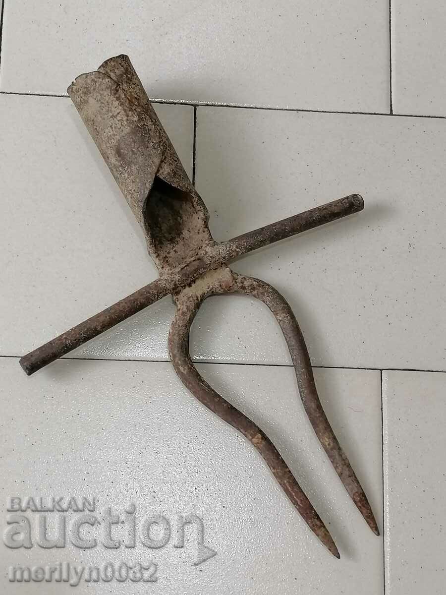Old Wrought Two Prong, Pitchfork, Wrought Iron with price 43.00 BGN | € 21.99 Old Wrought Two Prong, Pitchfork, Wrought Iron with price 43.00 BGN | € 21.99