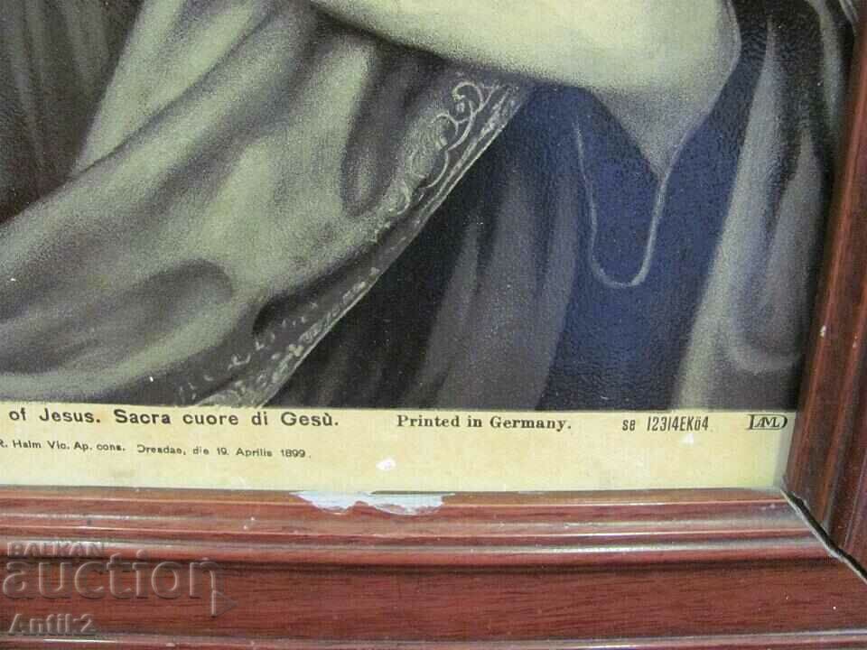 Auction 1899 Print Jesus Christ Germany Auction 1899 Print Jesus Christ Germany