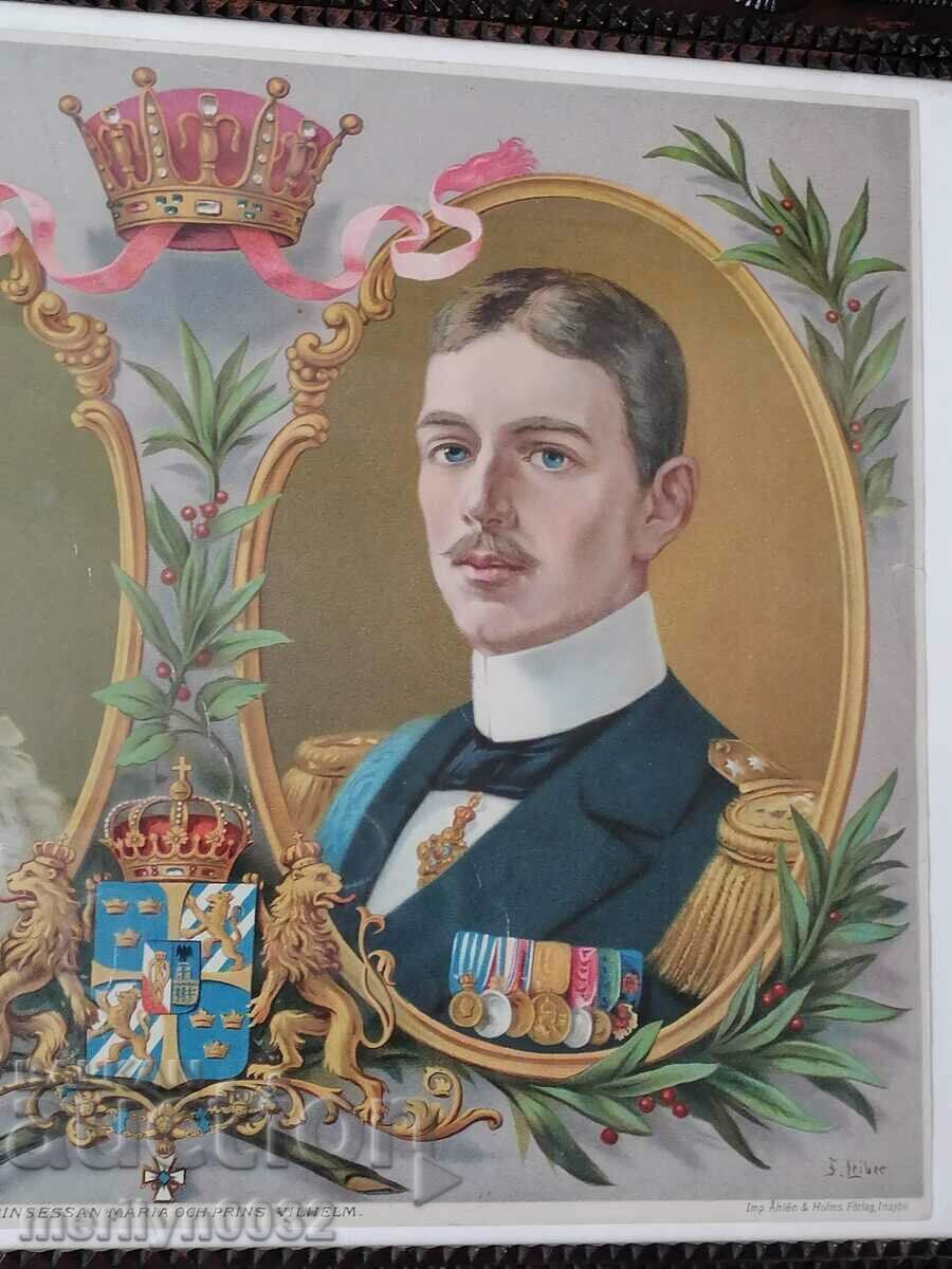 Western lithograph Princess Maria and Prince Wilhelm ORIGINAL with price 149.00 BGN | € 76.18 Western lithograph Princess Maria and Prince Wilhelm ORIGINAL with price 149.00 BGN | € 76.18