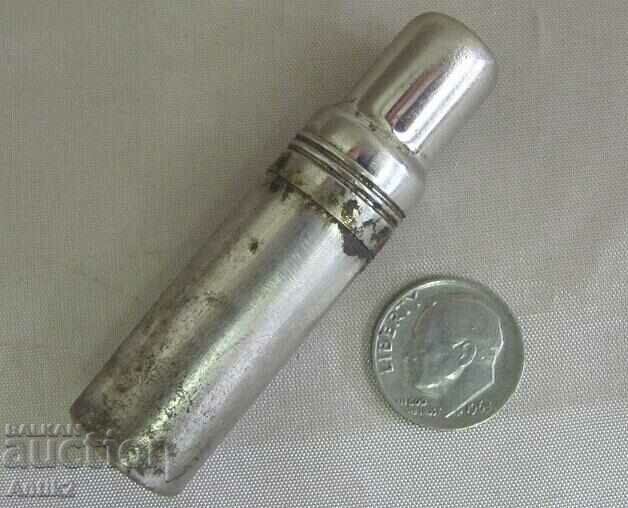 19th Century Mini Medicine Bottle in Metal Container - 7 19th Century Mini Medicine Bottle in Metal Container - 7