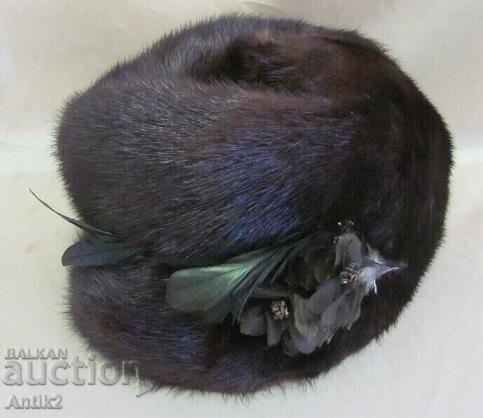 Vintich Women's Set - Mink Hat and Scarf - 6