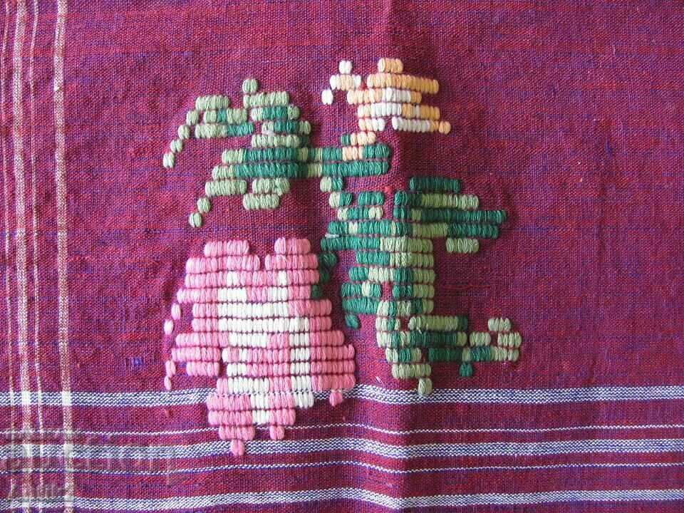 Auction 19th Century Hand Embroidered and Woven Towel Auction 19th Century Hand Embroidered and Woven Towel