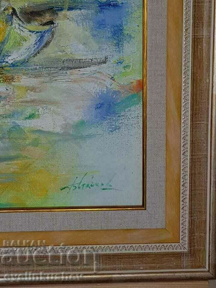 Δημοπρασία Ελαιογραφία "Μνήμη από το δρόμο" Boris Staykov Δημοπρασία Ελαιογραφία "Μνήμη από το δρόμο" Boris Staykov