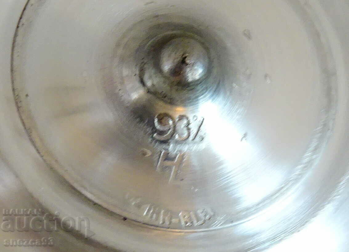 Delivery of A glass on a chair for brandy, pewter. Delivery of A glass on a chair for brandy, pewter.