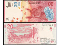 ❤️ ⭐ Argentina 2017 20 pesos UNC new ⭐ ❤️