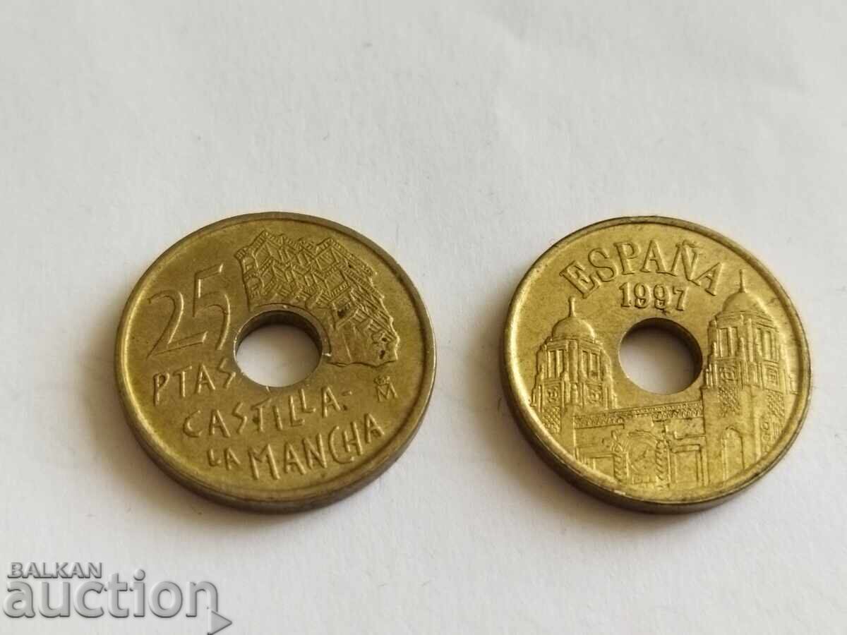Auction  2 x 25 Pesetas from 1996 and 1997 Spain