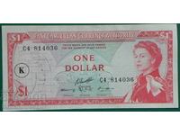 Moneda din Caraibe de Est 1 dolar 1965 Pick 13k Ref 4036