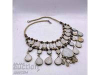 OLD WOMEN'S NECKLACE NECKLACE CHAIN NATURAL STONES