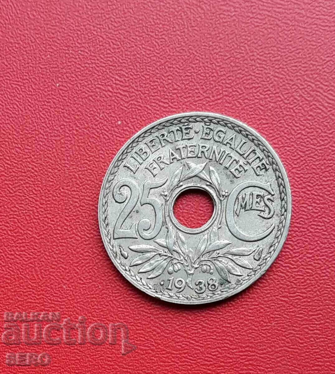 Франция-25 цента 1938