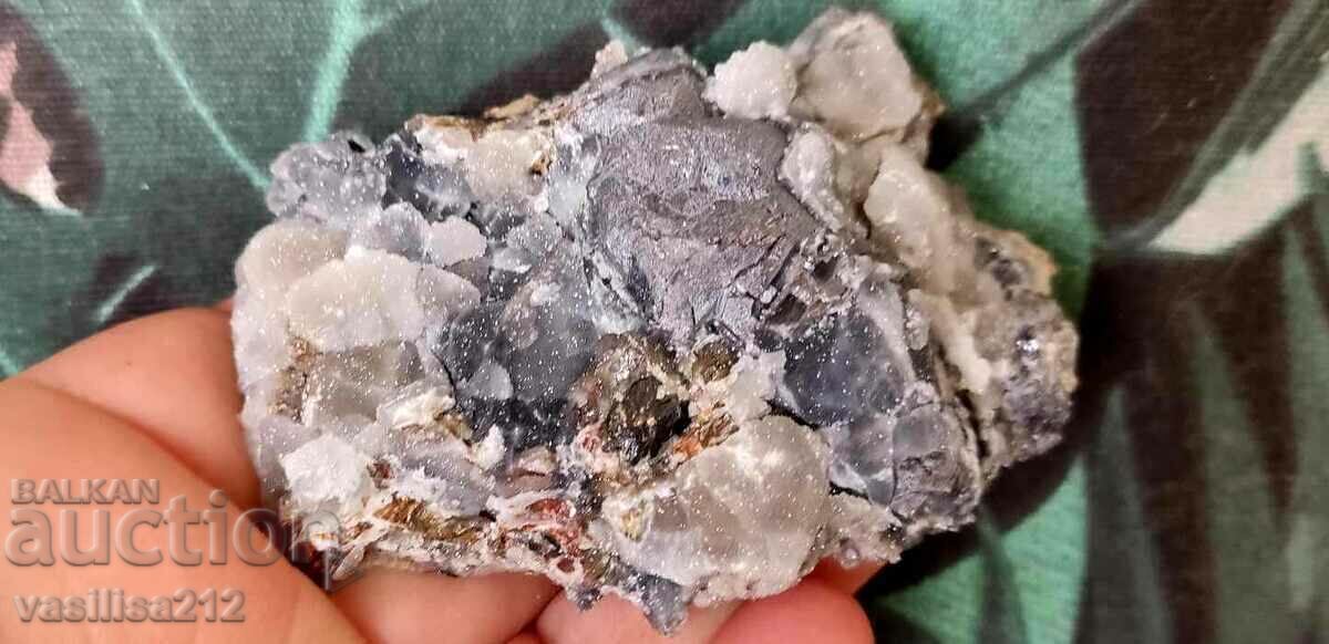 Sugar quartz with galena on sphalerite with price € 5.00 | 9.78 BGN