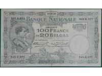 Belgia 100 franci 20 Belgas 1928 Pick 102 Ref 6377