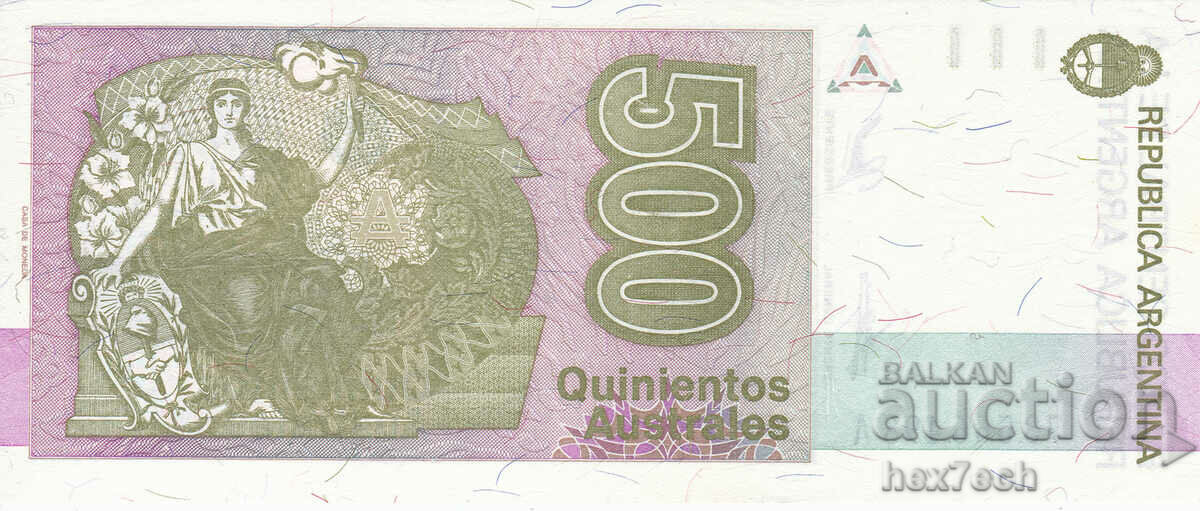 Auction ❤️ ⭐ Argentina 1988-1990 500 Australian UNC New ⭐ ❤️ Auction ❤️ ⭐ Argentina 1988-1990 500 Australian UNC New ⭐ ❤️