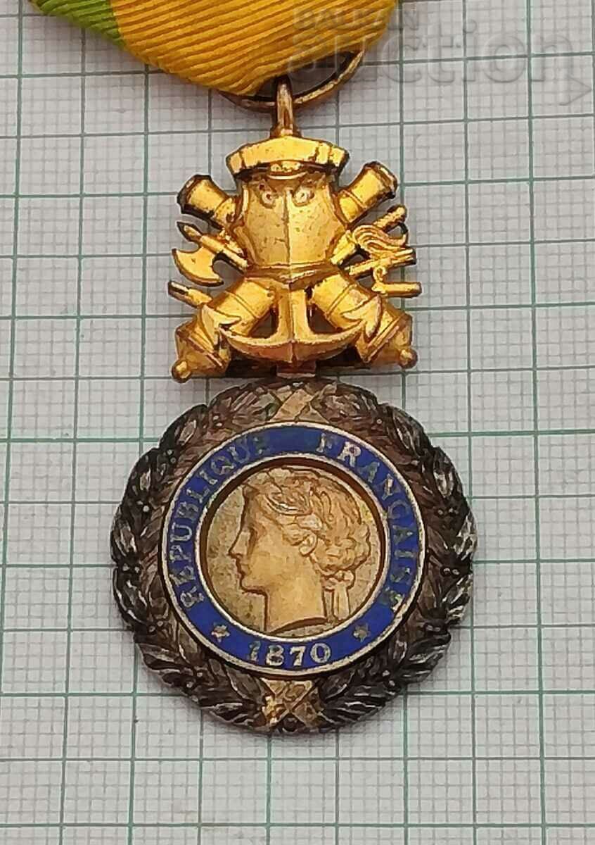 FRANCE SILVER MEDAL 1870 VALEUR ET DISCIPLINE with price 59.00 BGN | € 30.17