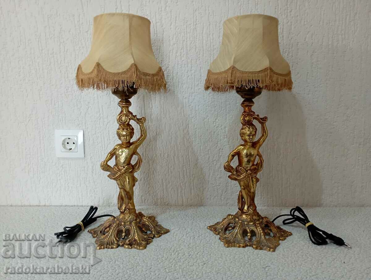 Комплект от две старинни барокови лампи - лампа