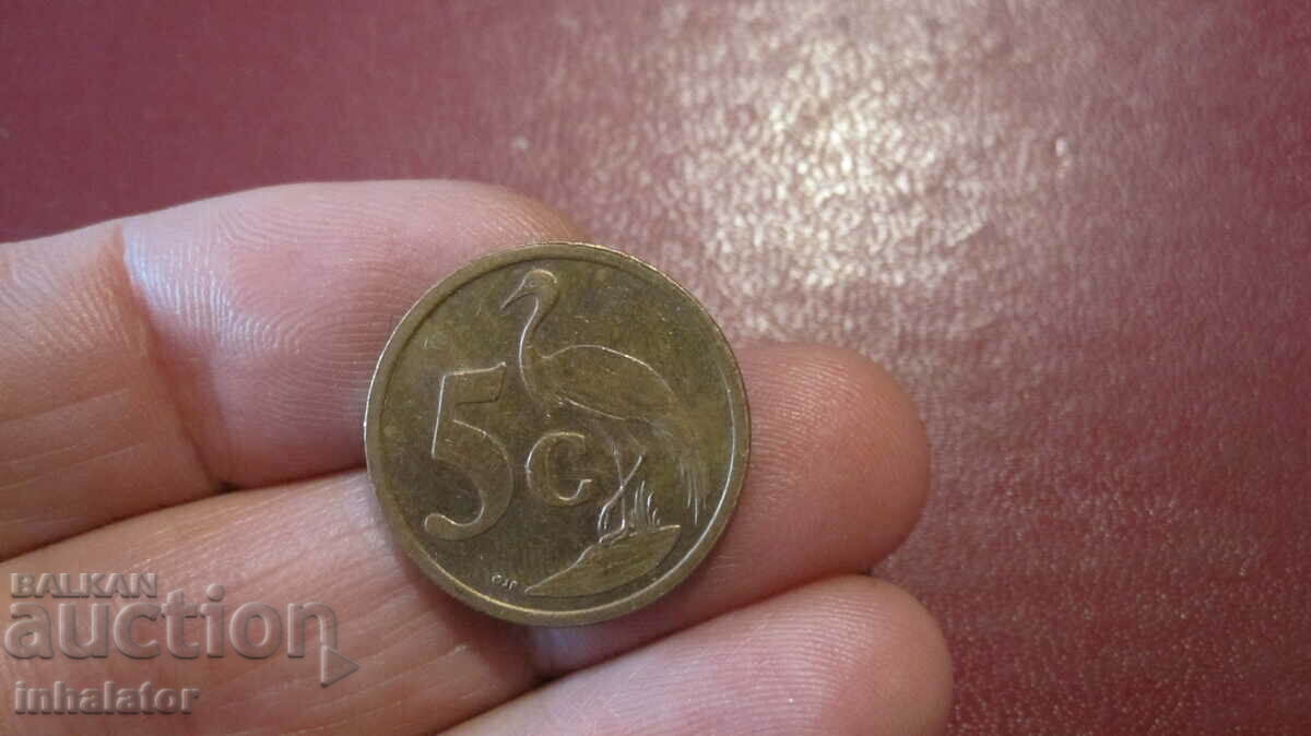 South Africa 5 cents 2004