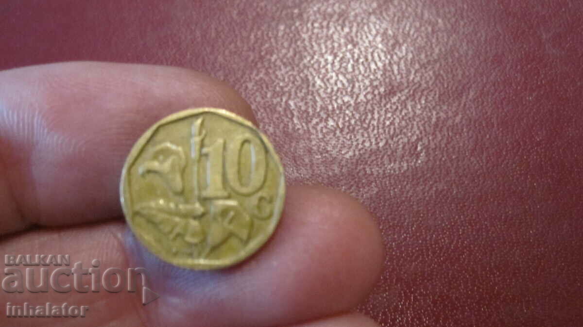 ЮАР  10 цента 1996 год