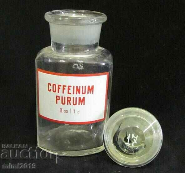 Delivery of Vintich Pharmacy Medical Glass Bottle COFFEINUM Delivery of Vintich Pharmacy Medical Glass Bottle COFFEINUM