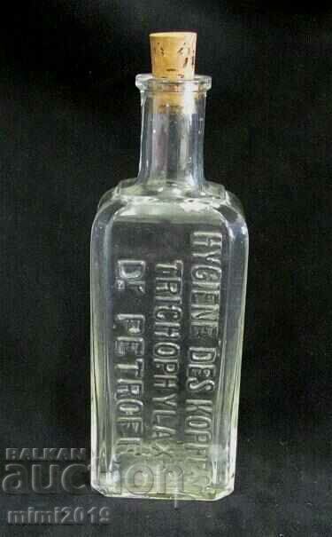 Sticla de sticla medicala de farmacie veche