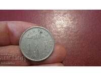1929 1 franc Belgia - inscripție în olandeză