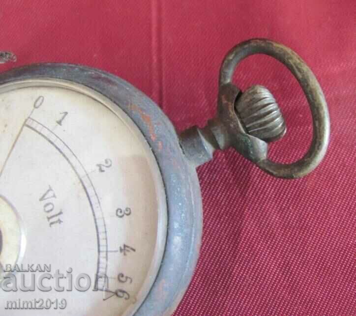 Auction 19th Century Old Voltmeter - Measuring Instrument Auction 19th Century Old Voltmeter - Measuring Instrument