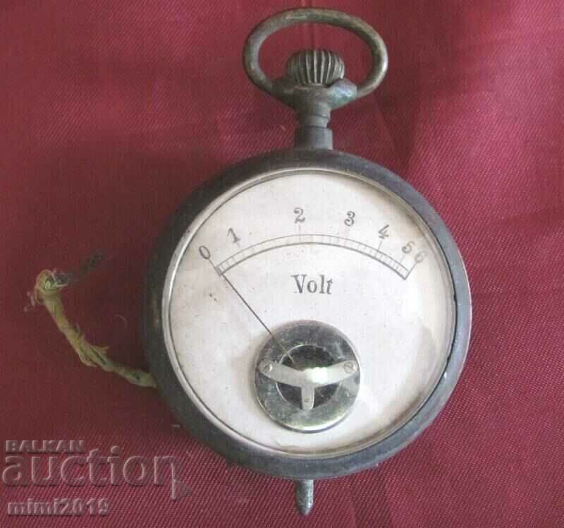 19 век Стар Волтметър- Измервателен Инструмент