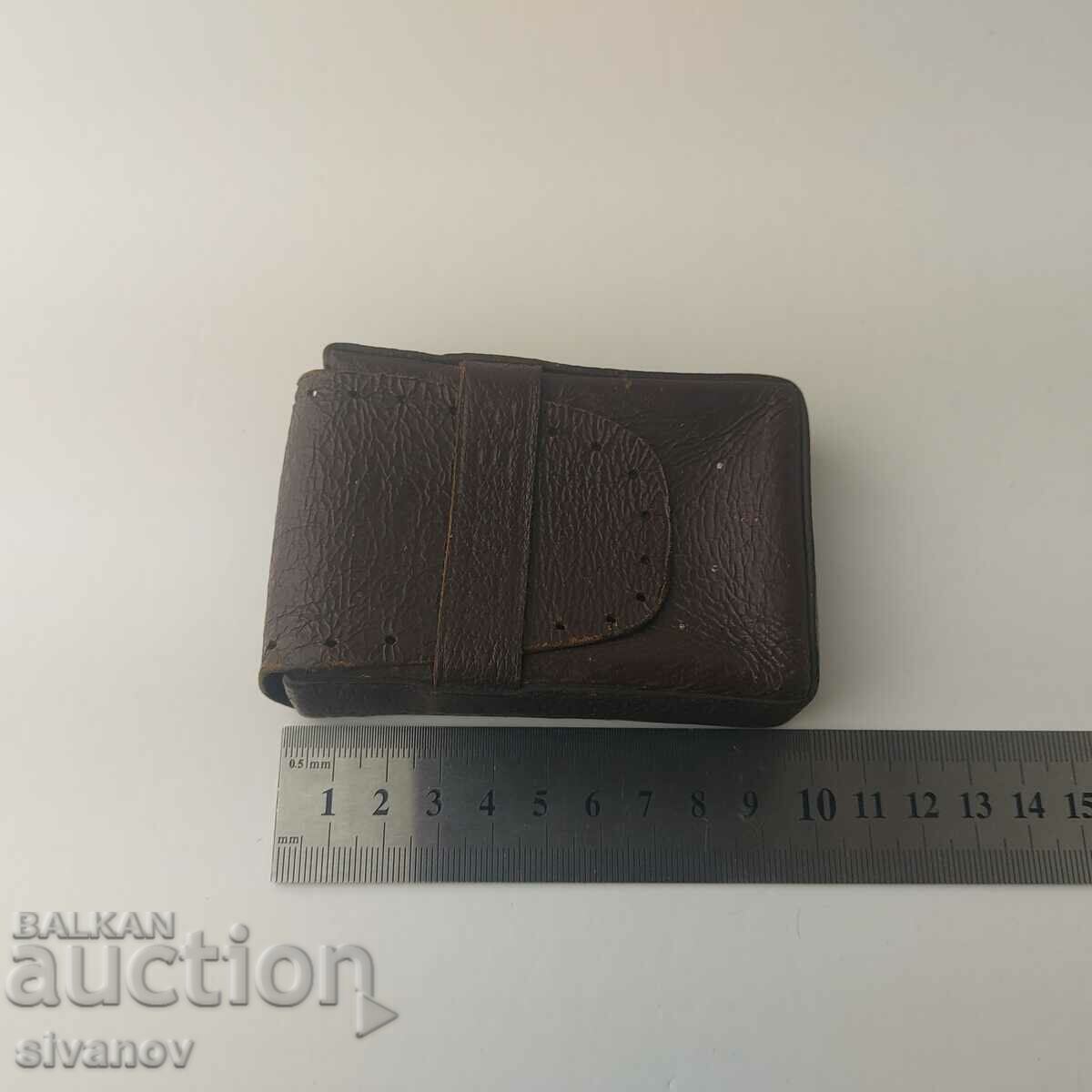 Old leather case for cigarettes or cards Shumen #5509 - 5 Old leather case for cigarettes or cards Shumen #5509 - 5