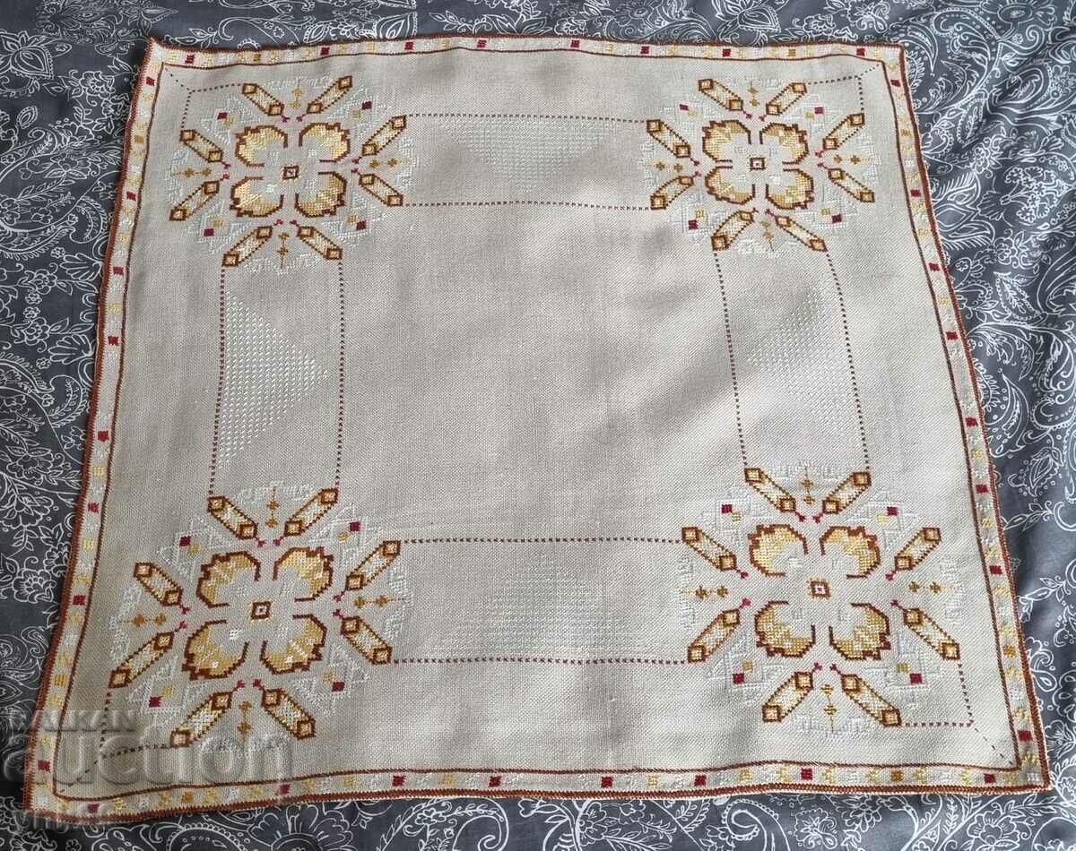 CHECK, COVER, HAND EMBROIDERY