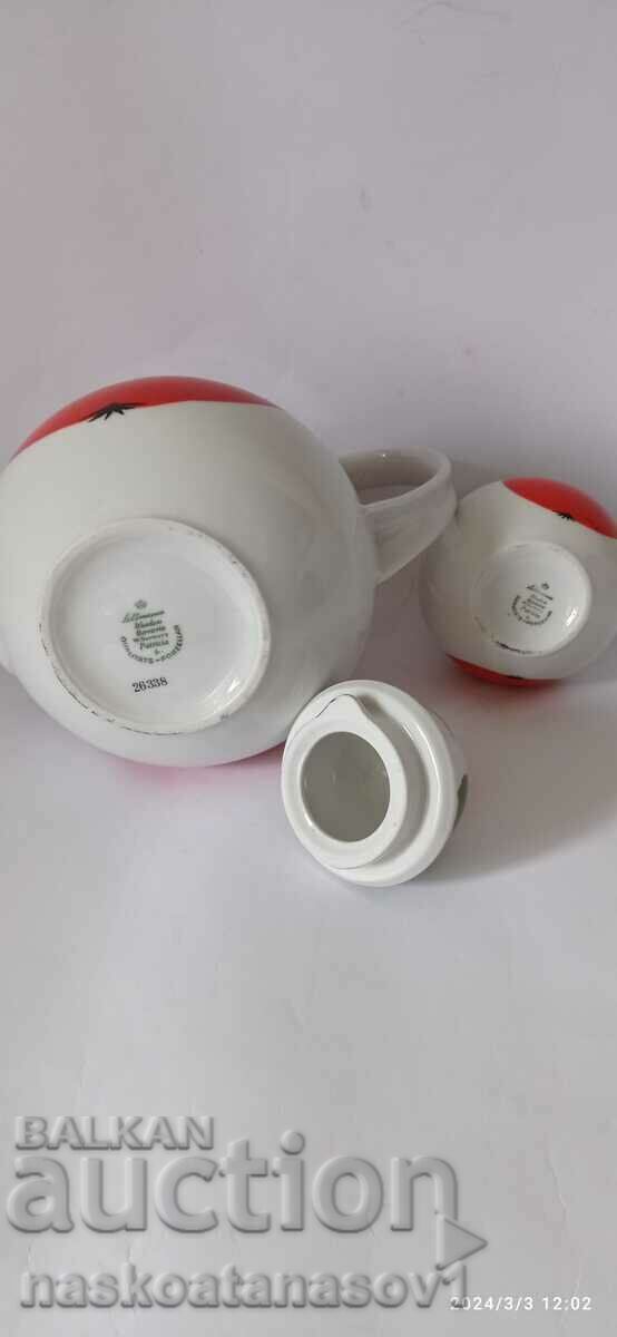 Porcelain coffee pot, milk jug - 6 Porcelain coffee pot, milk jug - 6