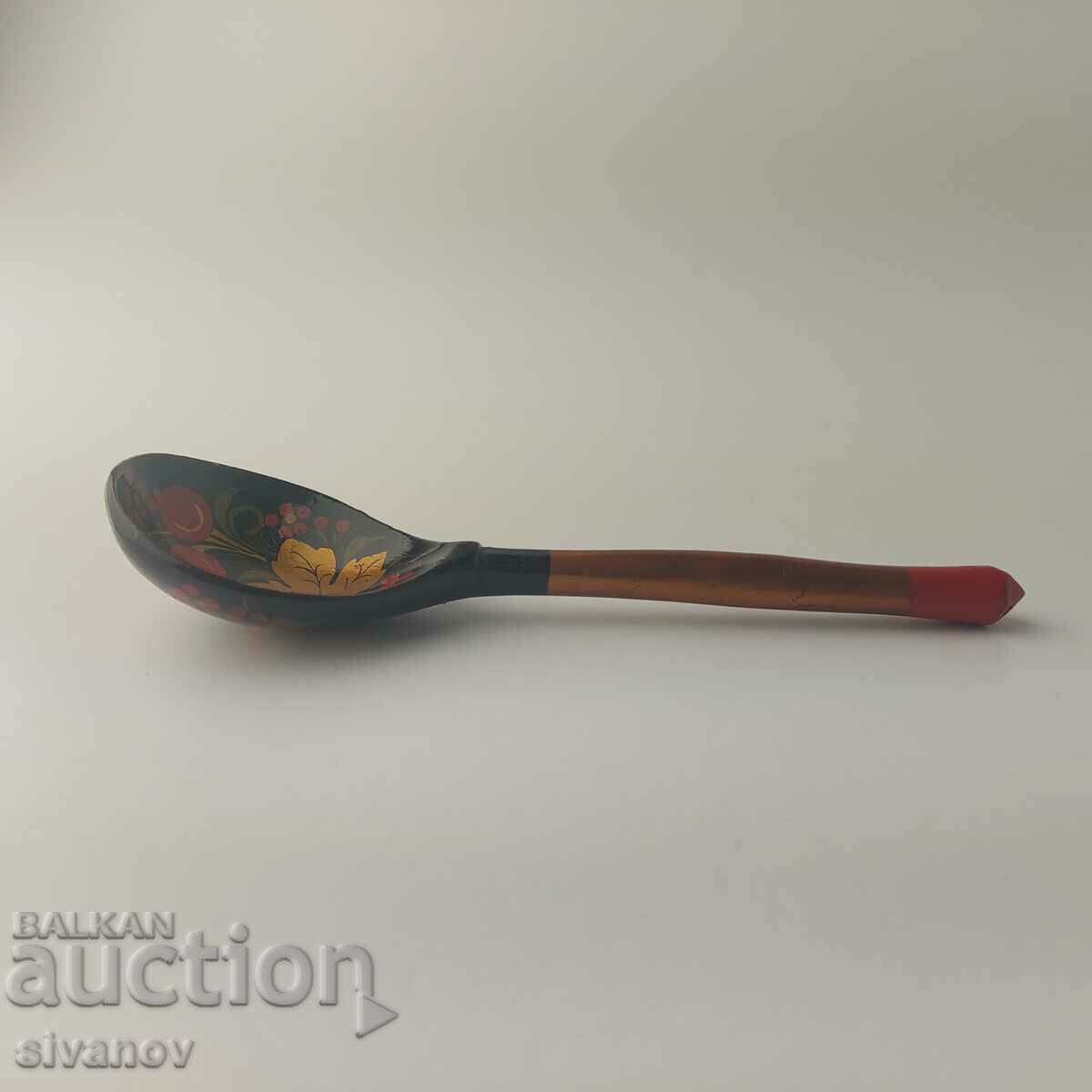 Old painted wooden spoon #5510 with price 9.99 BGN | € 5.11 Old painted wooden spoon #5510 with price 9.99 BGN | € 5.11