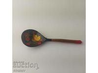 Old painted wooden spoon #5510