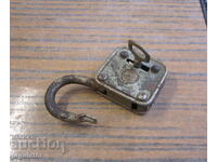 old vintage working padlock with key