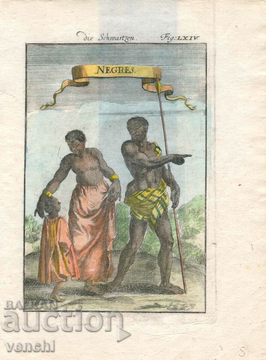 1719 - ENGRAVING - AFRICA - NEGRO - ORIGINAL
