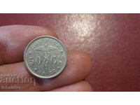 1922 50 centimes Belgium - inscription in French