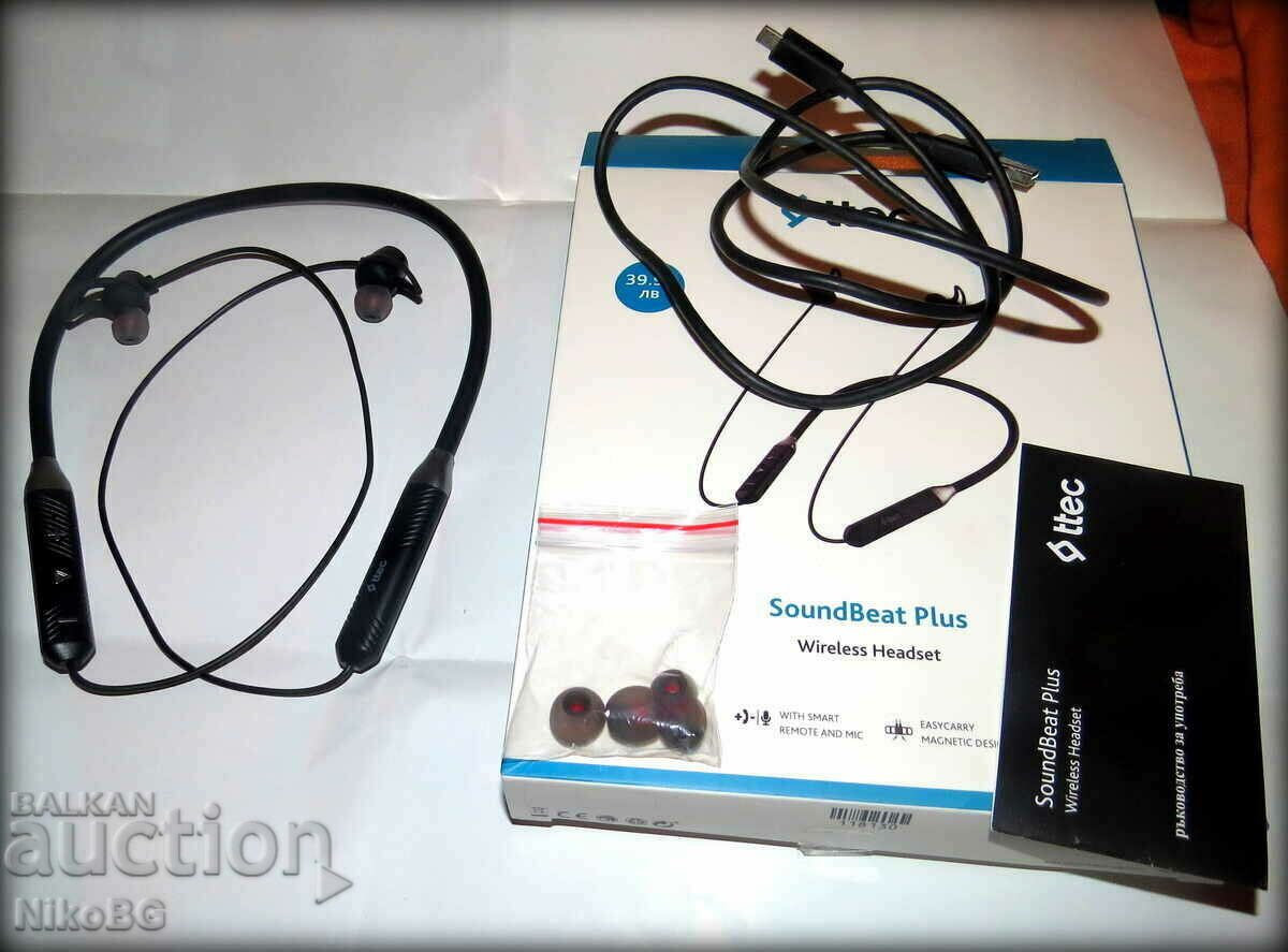 Ασύρματα ακουστικά Bluetooth TTEC SoundBeatPlus, αχρησιμοποίητα