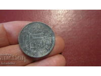 1943 5 franci Belgia - inscripție în zinc în franceză