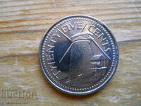 25 cents 2008 - Barbados