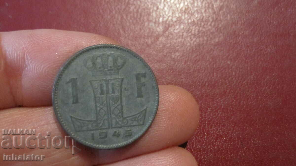 1945 1 franc Belgium - zinc