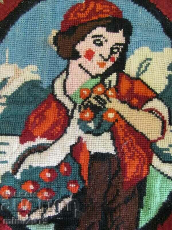 Auction 20's Hand Embroidered Tapestry Auction 20's Hand Embroidered Tapestry
