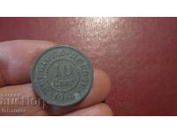 1915 10 centi Belgia - zinc