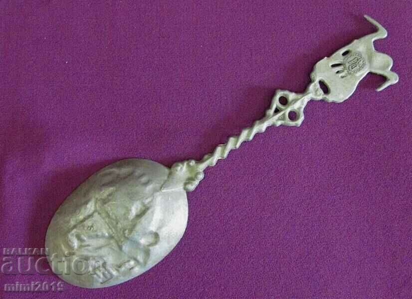 19th Century Metal Spoon Richly Decorated - 6 19th Century Metal Spoon Richly Decorated - 6