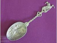 19th Century Metal Spoon Richly Decorated
