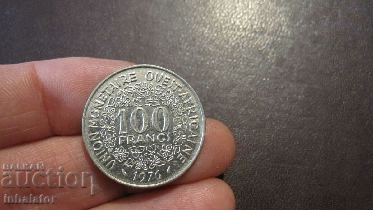 Δυτική Αφρική 100 Φράγκα 1976
