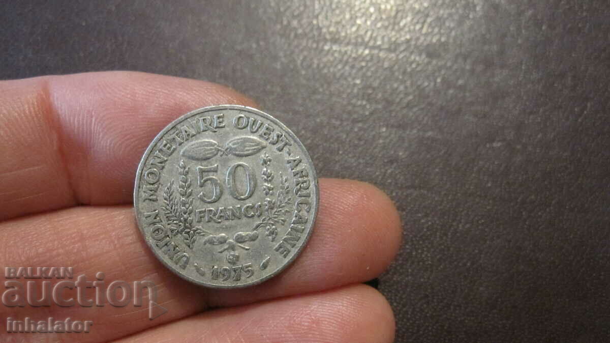 1975 West Africa 50 francs