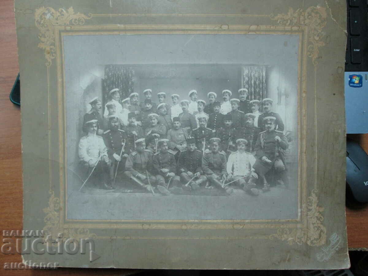 PHOTO CARDBOARD BULGARIAN AND TURKISH MILITARY -WW1 - 6 PHOTO CARDBOARD BULGARIAN AND TURKISH MILITARY -WW1 - 6