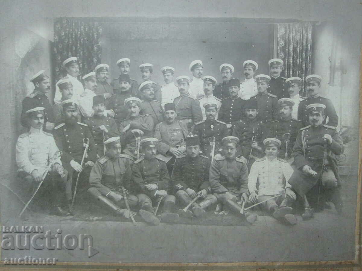 PHOTO CARDBOARD BULGARIAN AND TURKISH MILITARY -WW1 - 7 PHOTO CARDBOARD BULGARIAN AND TURKISH MILITARY -WW1 - 7