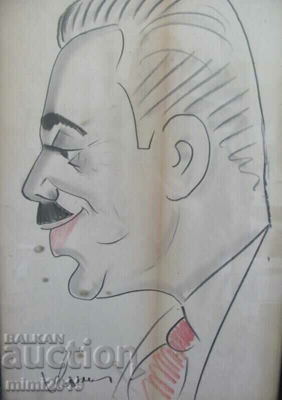 Auction 30's Original Portrait Caricature Auction 30's Original Portrait Caricature