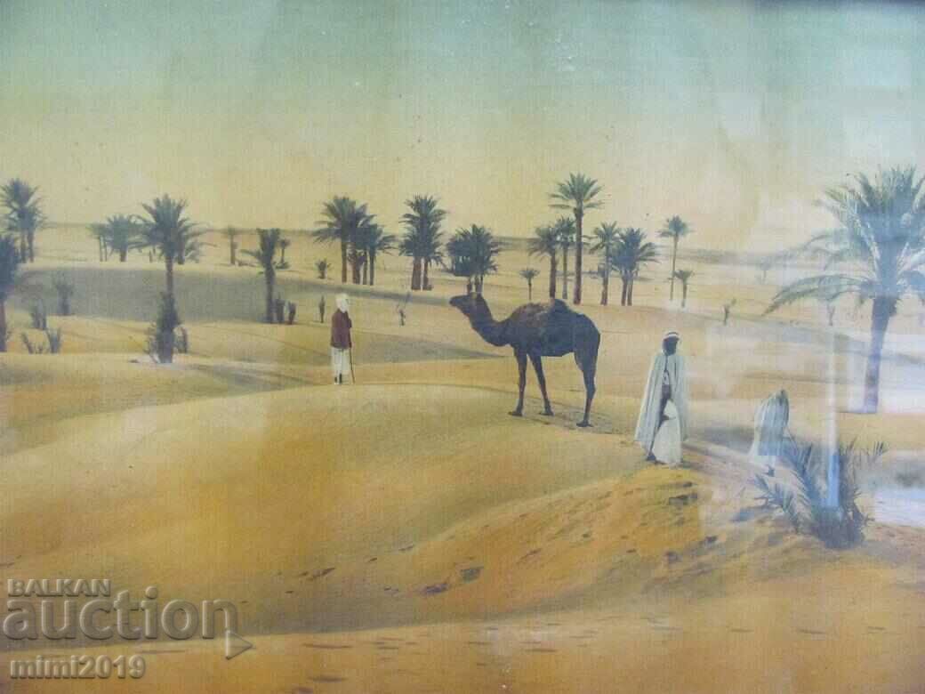 Delivery of 19th century Original Chromolithograph - The Arabian Desert Delivery of 19th century Original Chromolithograph - The Arabian Desert