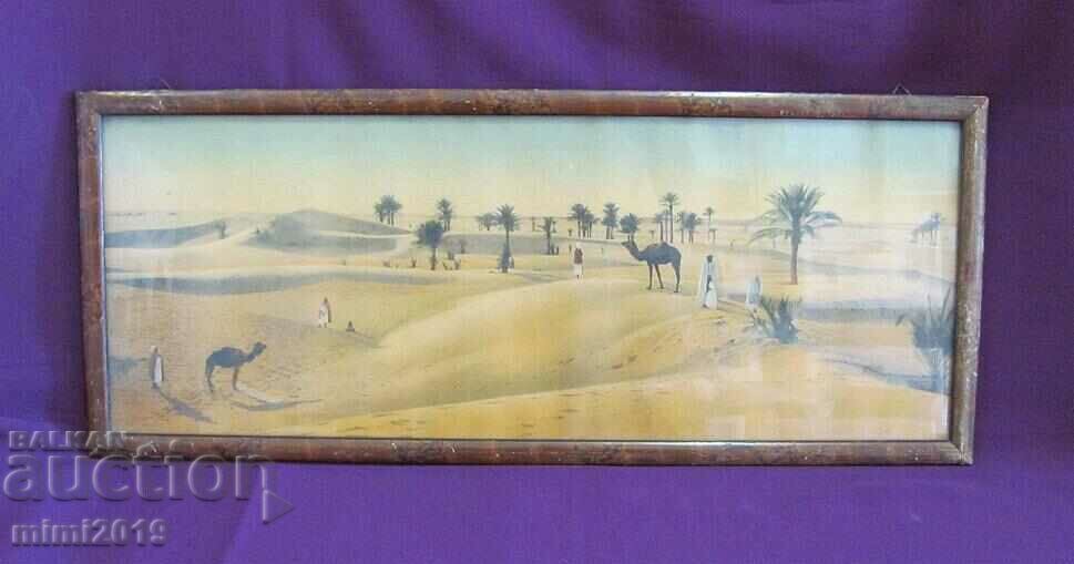 19 век Оригинална Хромолитография- Арабската Пустиня